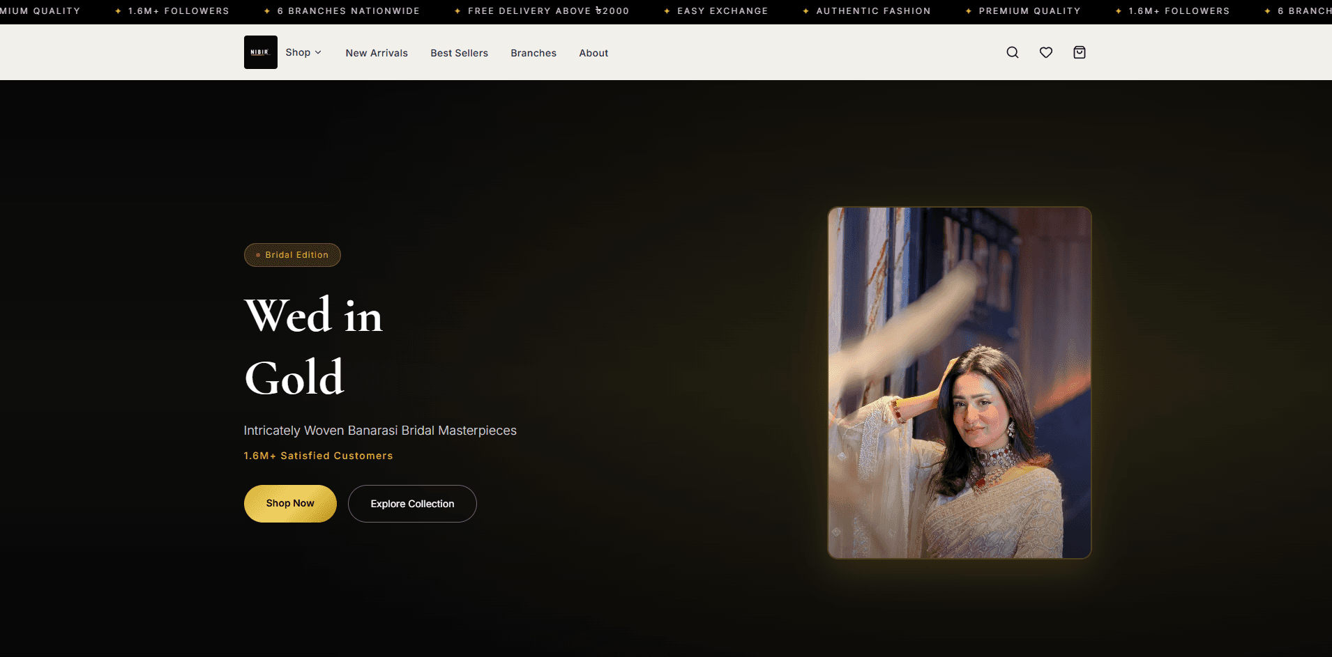 Nibir Fashion e-commerce web application storefront screenshot